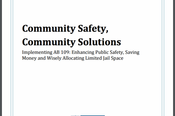 Community Safety, Community Solutions: Implementing AB 109