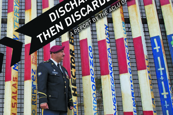 U.S. Army Veteran Hector Barajas in his uniform, standing near the U.S. border. Discharged, then Discarded: How U.S. Veterans are Banished by the Country They Swore to Protect