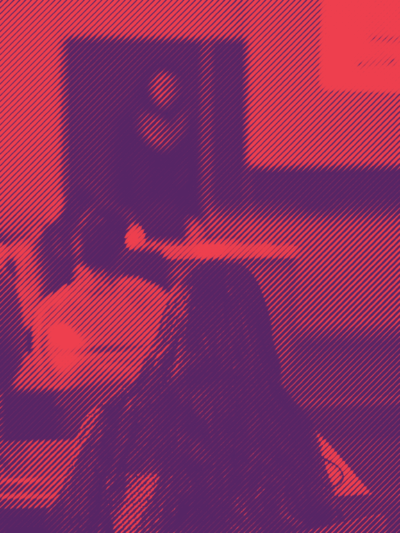 Students sitting in a classroom