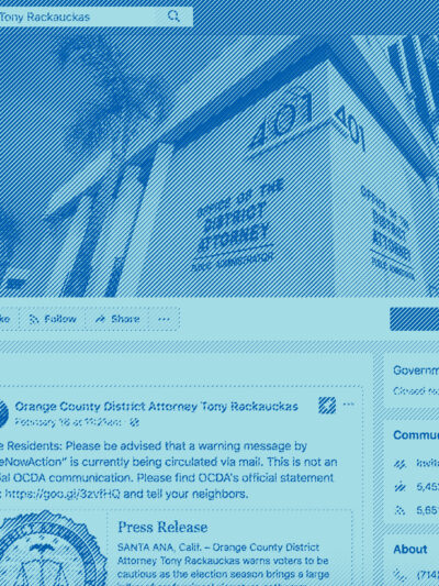 Orange County District Attorney Tony Rackaukas's Facebook page