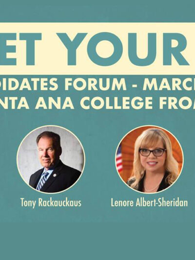 Meet your DA Candidates Forum - March 21, 2018 at Santa Ana College from 6-8 p.m.