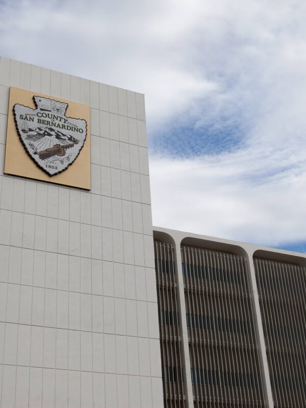 The exterior of San Bernardino County's district attorney's offices.