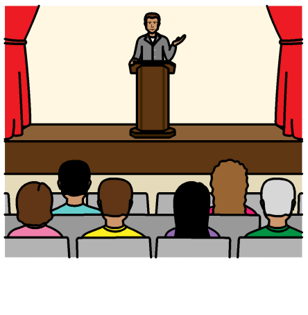 A man speaking in public