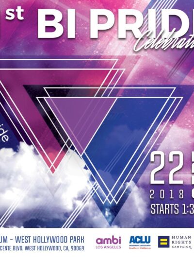 1st annual Bi Pride Celebration in West Hollywood, CA