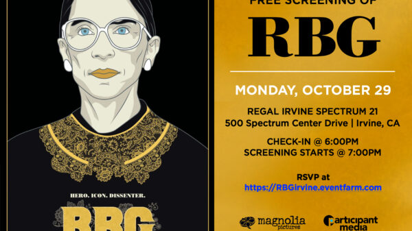 RBG screening at Irvine Spectrum, October 29