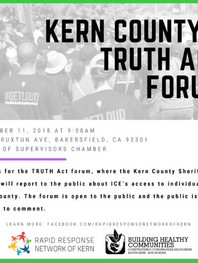 Kern County's Truth Act Forum