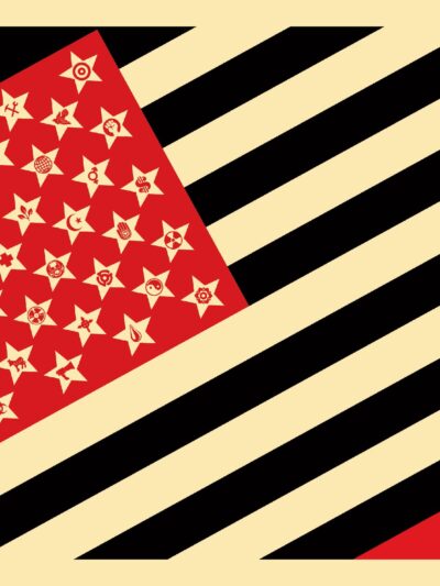 Illustration of a flag by Shepard Fairey/obeygiant.com