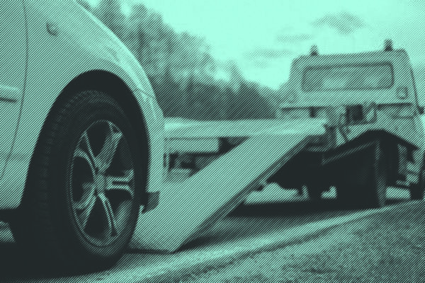 car being towed