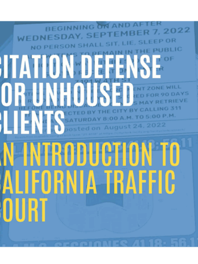 Citation Defense for Unhoused Clients