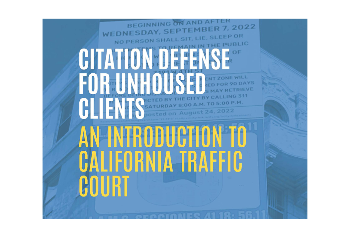 Citation Defense for Unhoused Clients