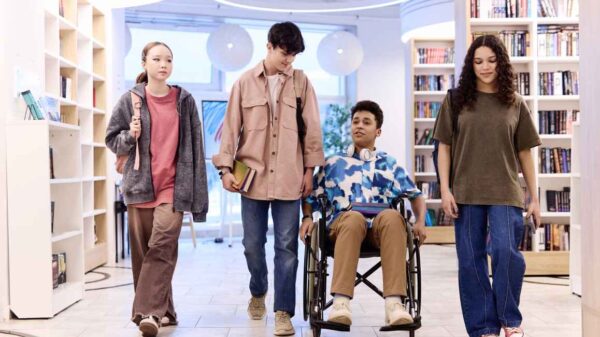 Group of high school students