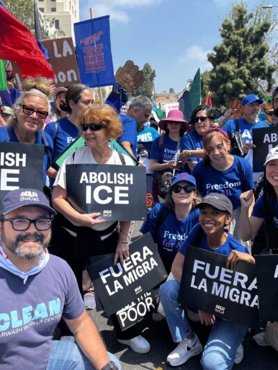 The ACLU SoCal staff and board at May Day 2026