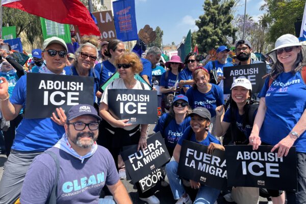 The ACLU SoCal staff and board at May Day 2026