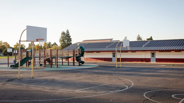 A typical generic American school campus.