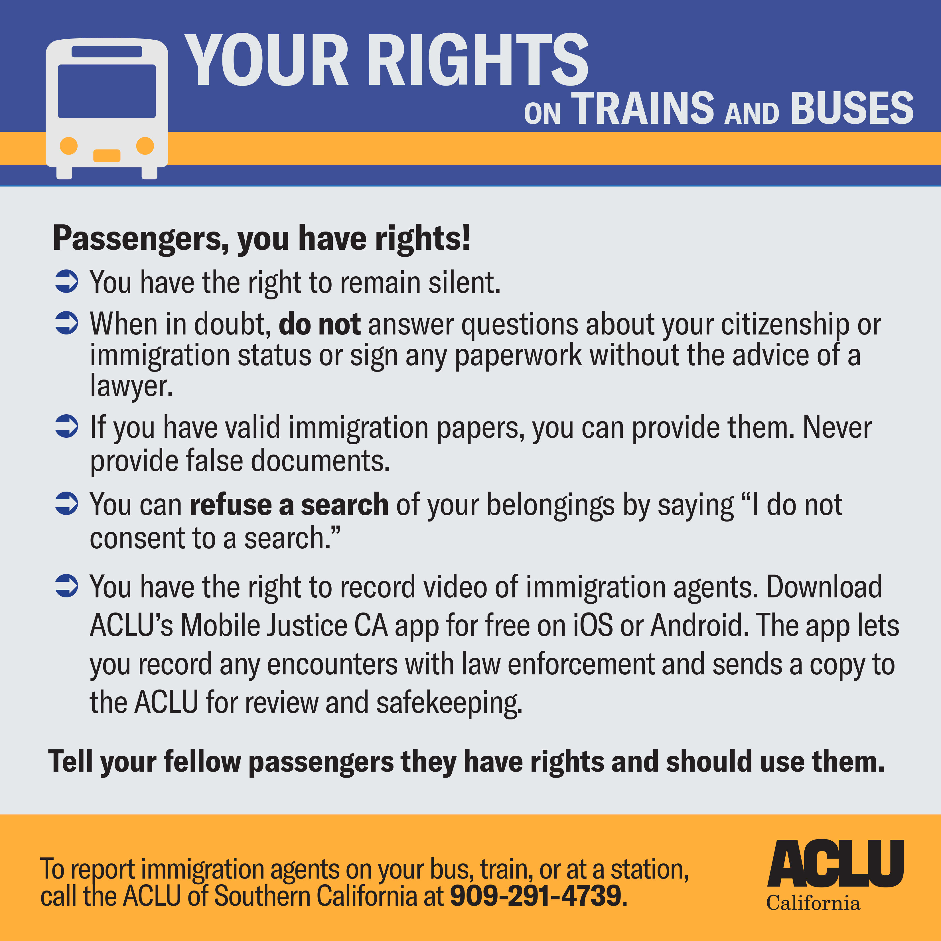 Know your rights on buses and trains