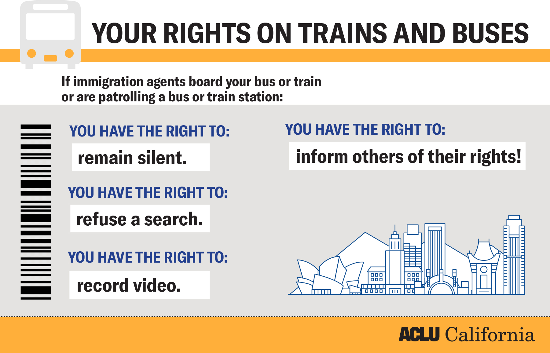 Know your rights on buses and trains