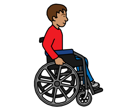 A man using a wheelchair