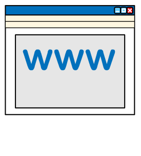 Web browser with the letters WWW on it