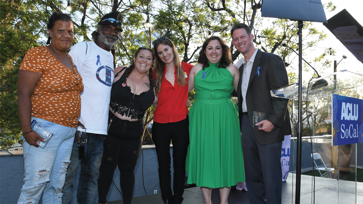 Staff Attorney Kath Rogers with Tyson v. San Bernardino clients and pro bono attorneys