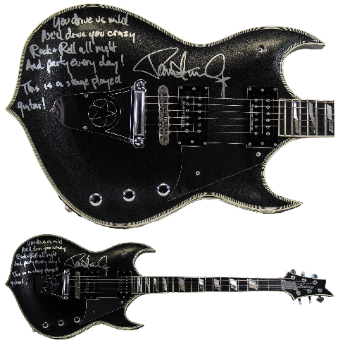 Stage Used Silvertone Sovereign Guitar Signed by KISS Frontman Paul Stanley 