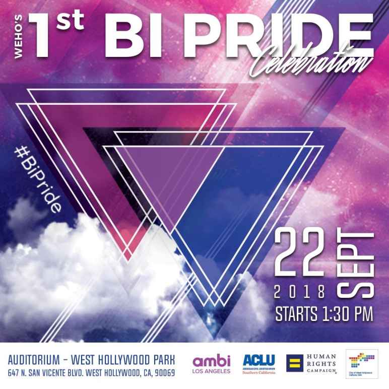 1st annual Bi Pride Celebration in West Hollywood, CA