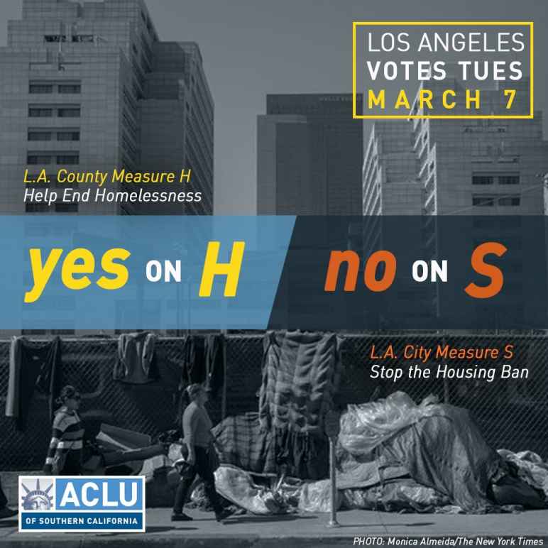 Yes on H No On S